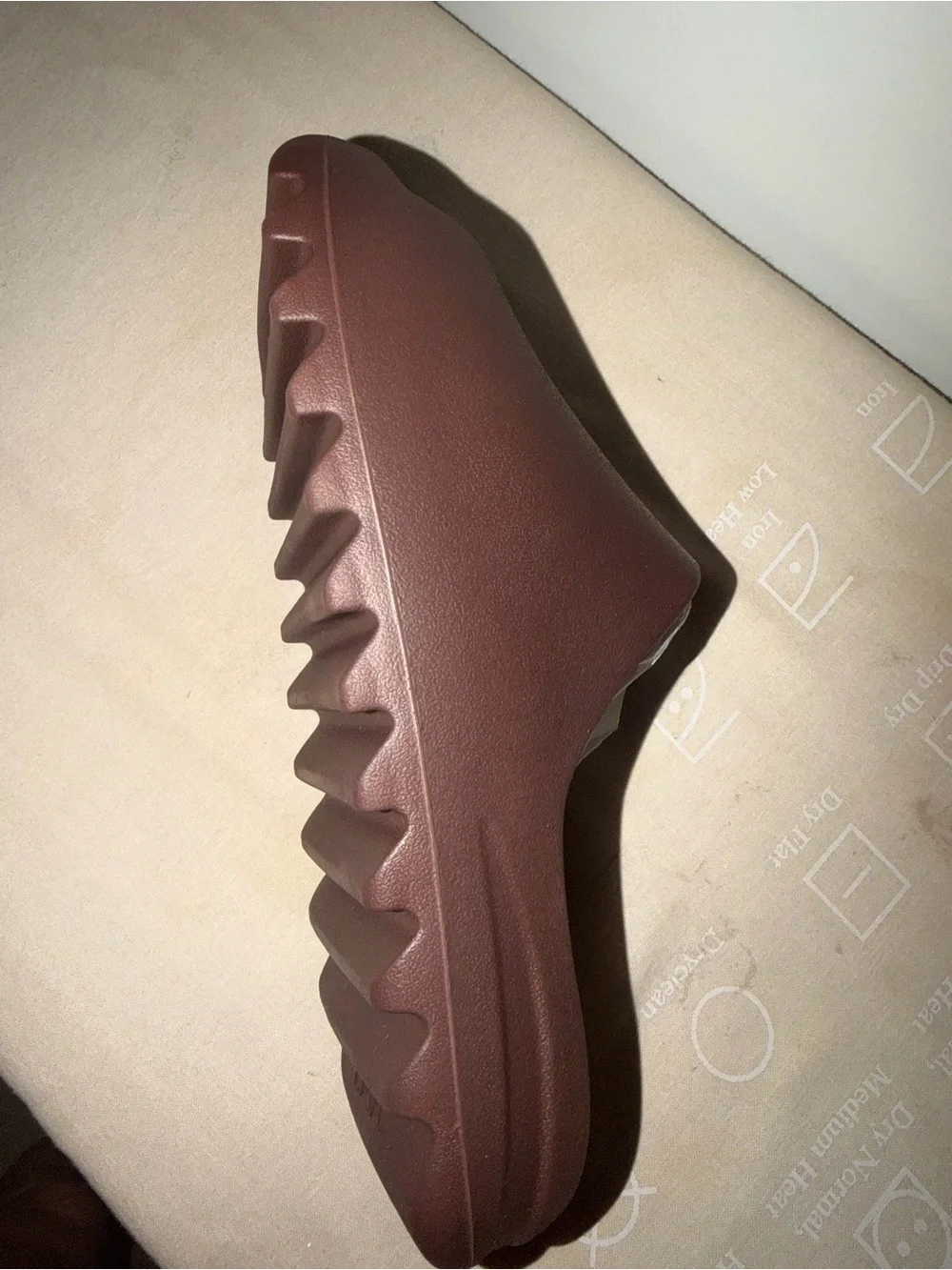Yeezy Men's Slide Sandal in Deep Brown